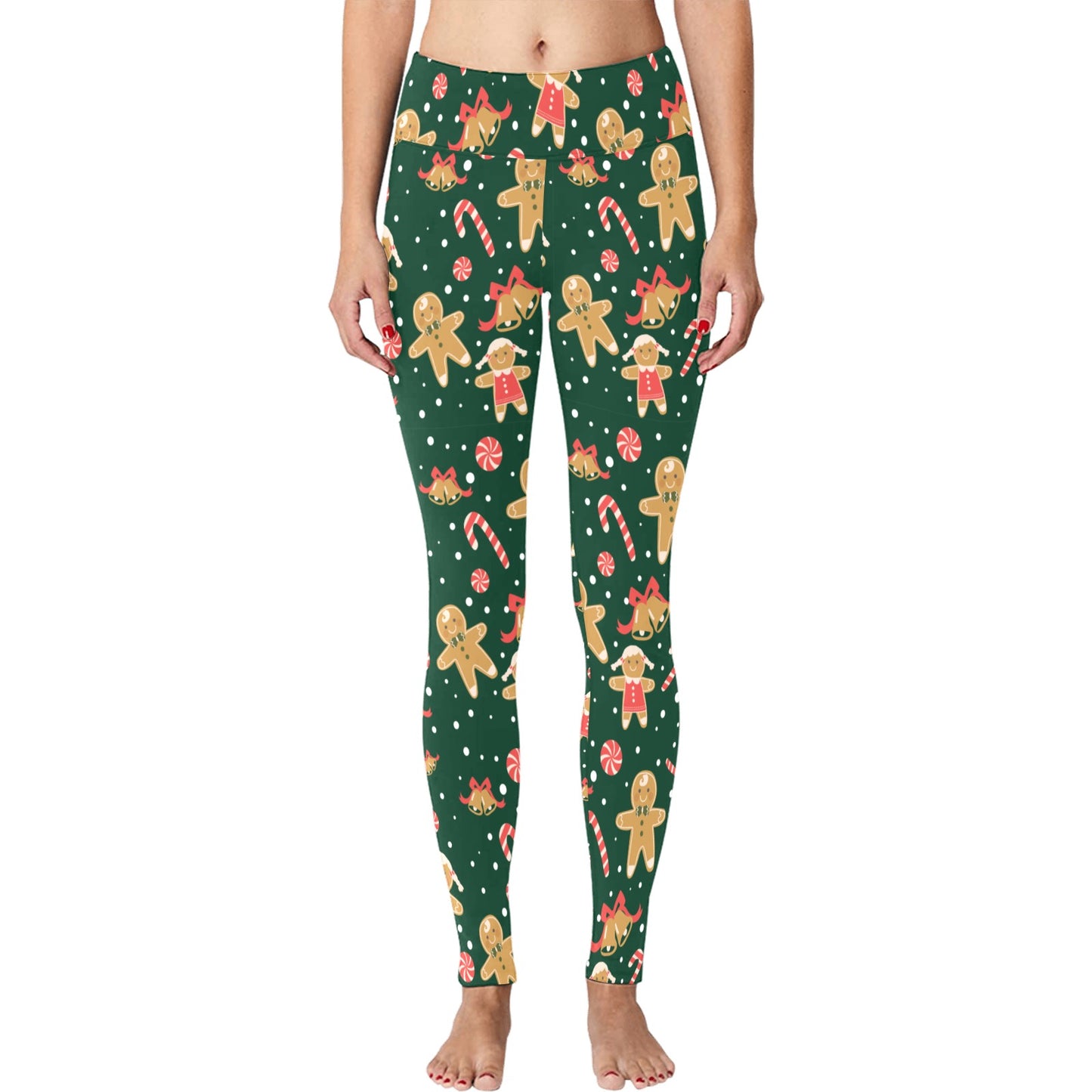 Green Gingerbread Women's Workout Leggings