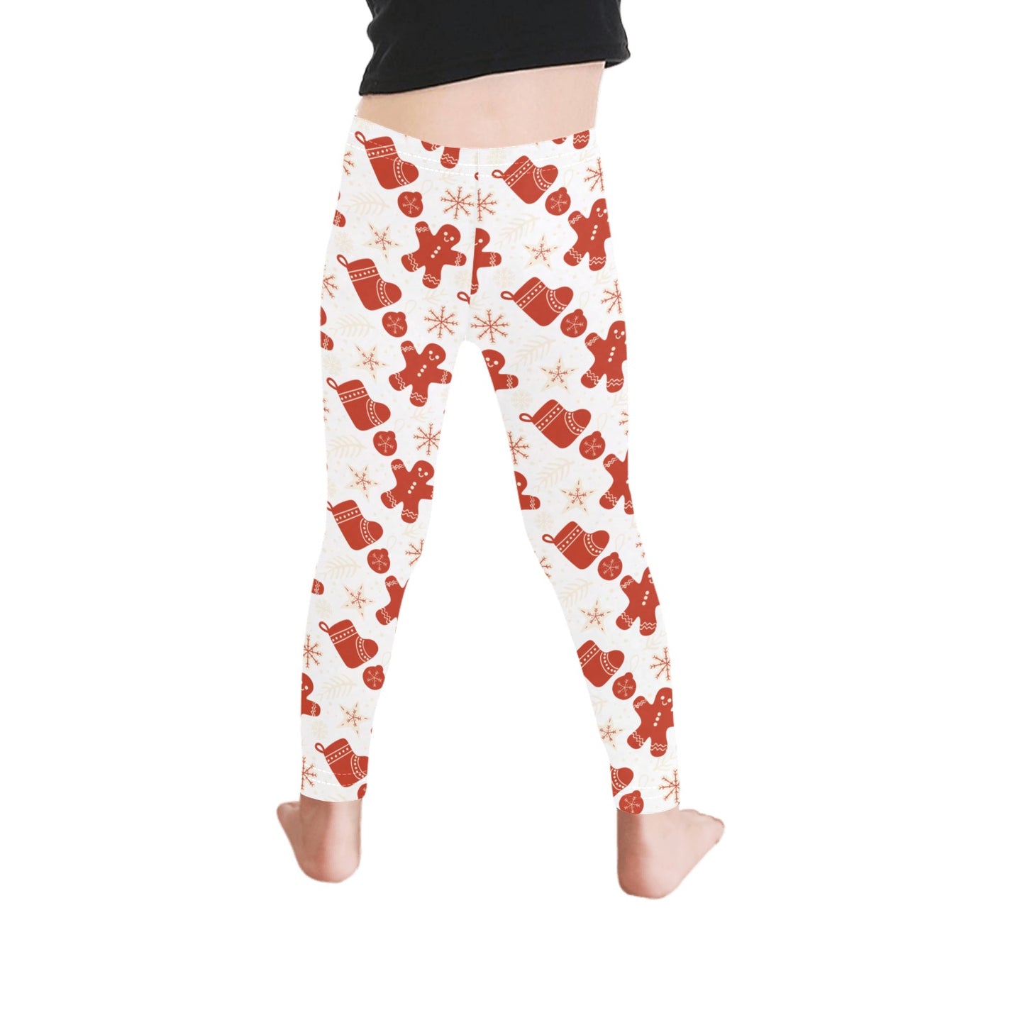 Playful Gingerbread Man Christmas Leggings for Girls