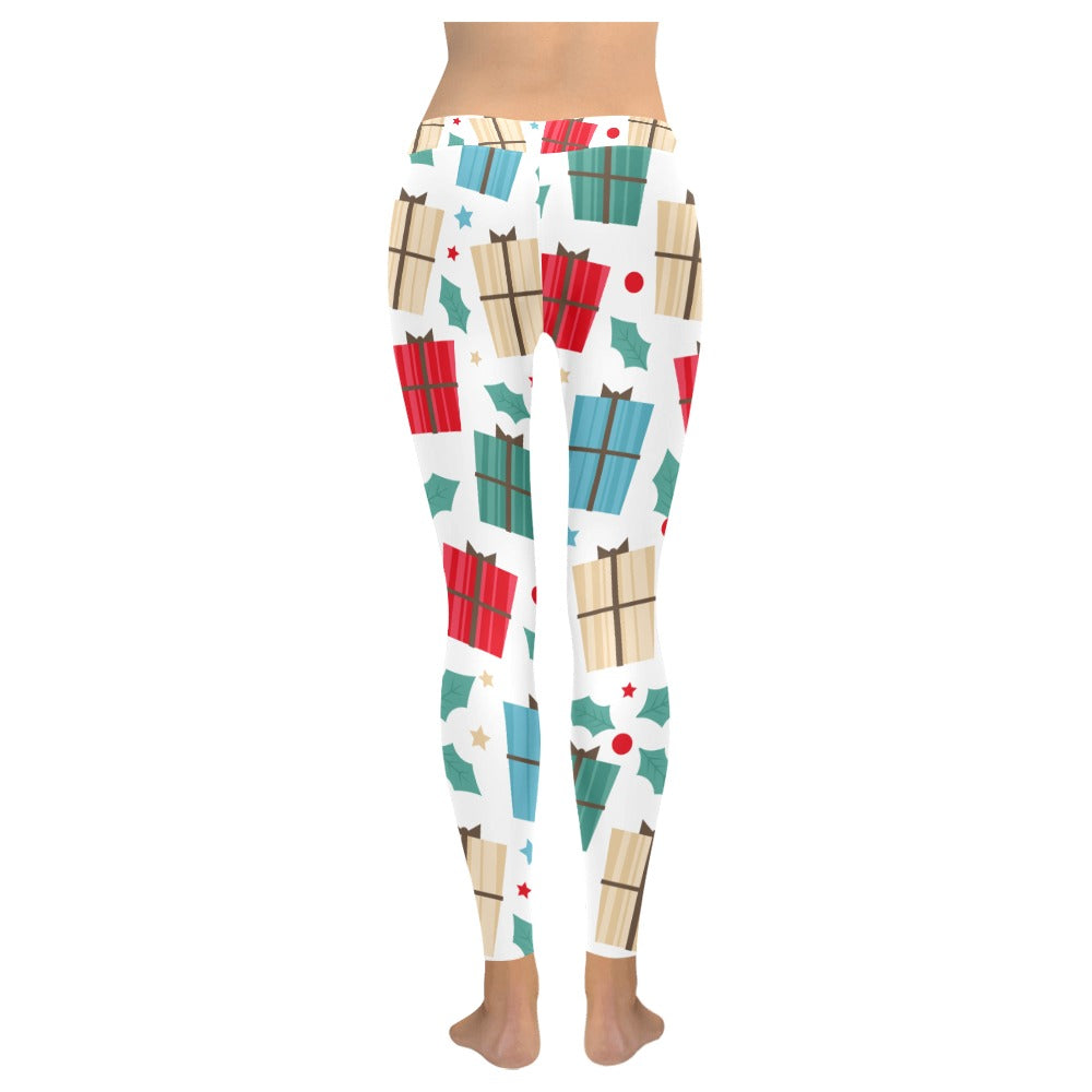 Festive Christmas All-Over Low Rise Leggings for Women