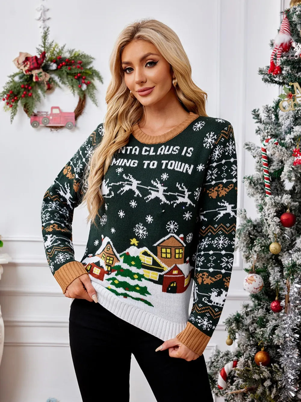 Playful Santa Claus Christmas Sweater