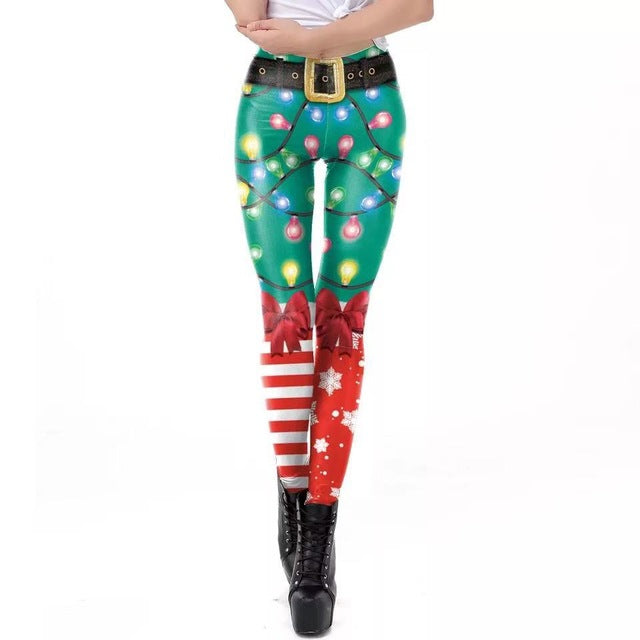 Christmas 3D Digital Print Leggings