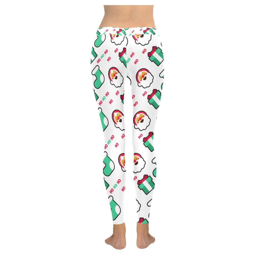 Ho Ho Ho Santa Christmas Women's All-Over Low Rise Leggings