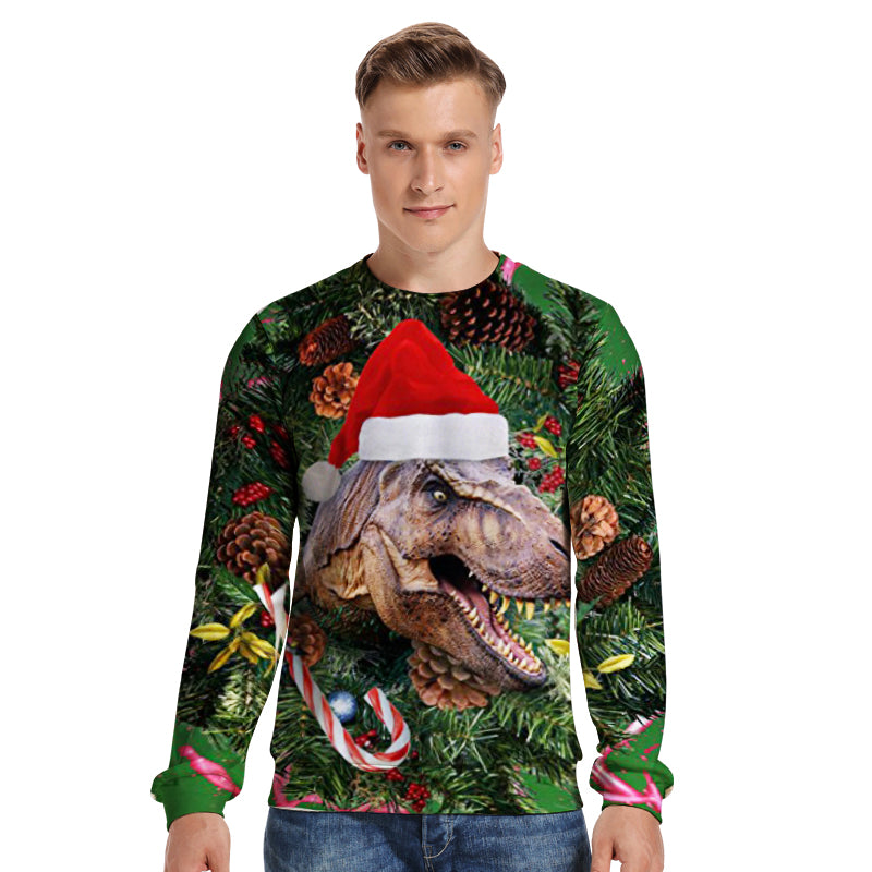 Dinosaur Ugly Christmas Sweater for Men and Women