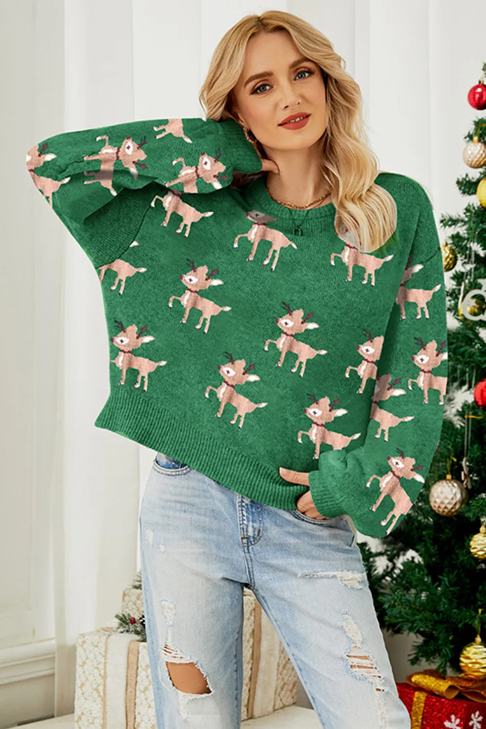 Cozy Christmas Sweater - Cute Knitted Pullover