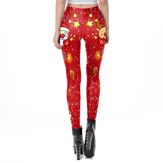 Christmas Santa Claus Leggings for Women