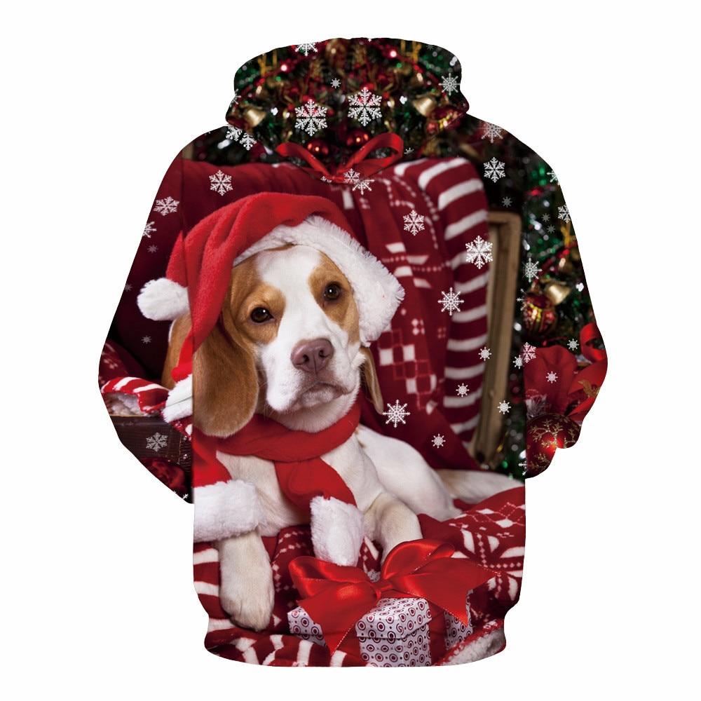 Festive 3D Dog Print Christmas Sweatshirt