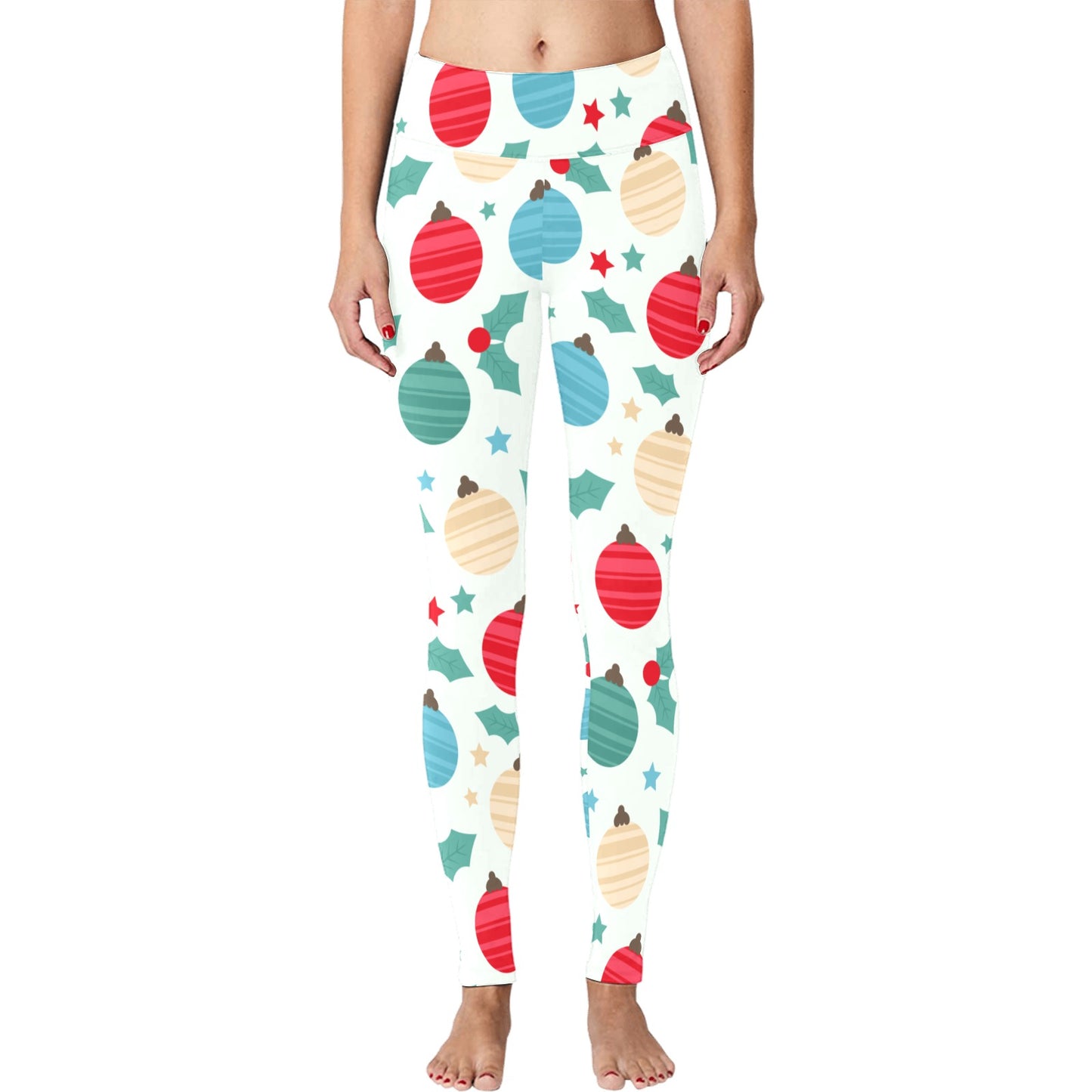 Christmas Running Ornaments Women's Workout Leggings