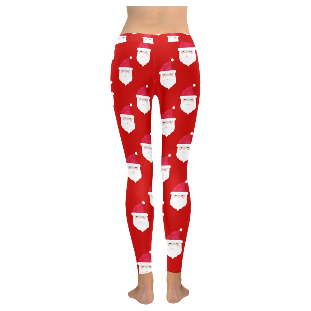 Red Santa Christmas Women's All-Over Low Rise Leggings