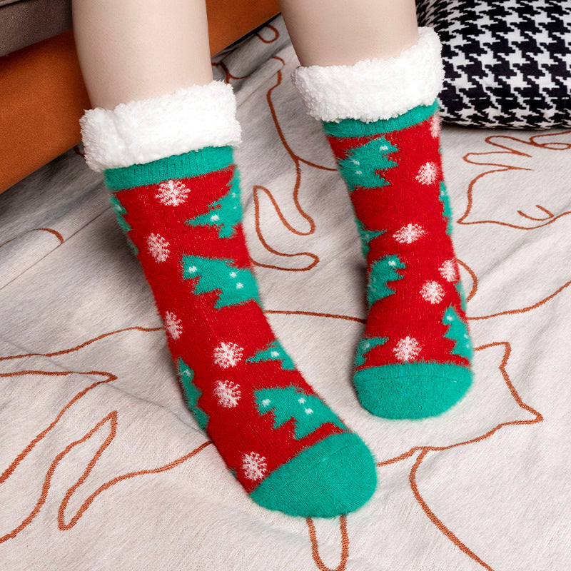 Cozy Christmas Floor Socks - Thick & Anti-Slip