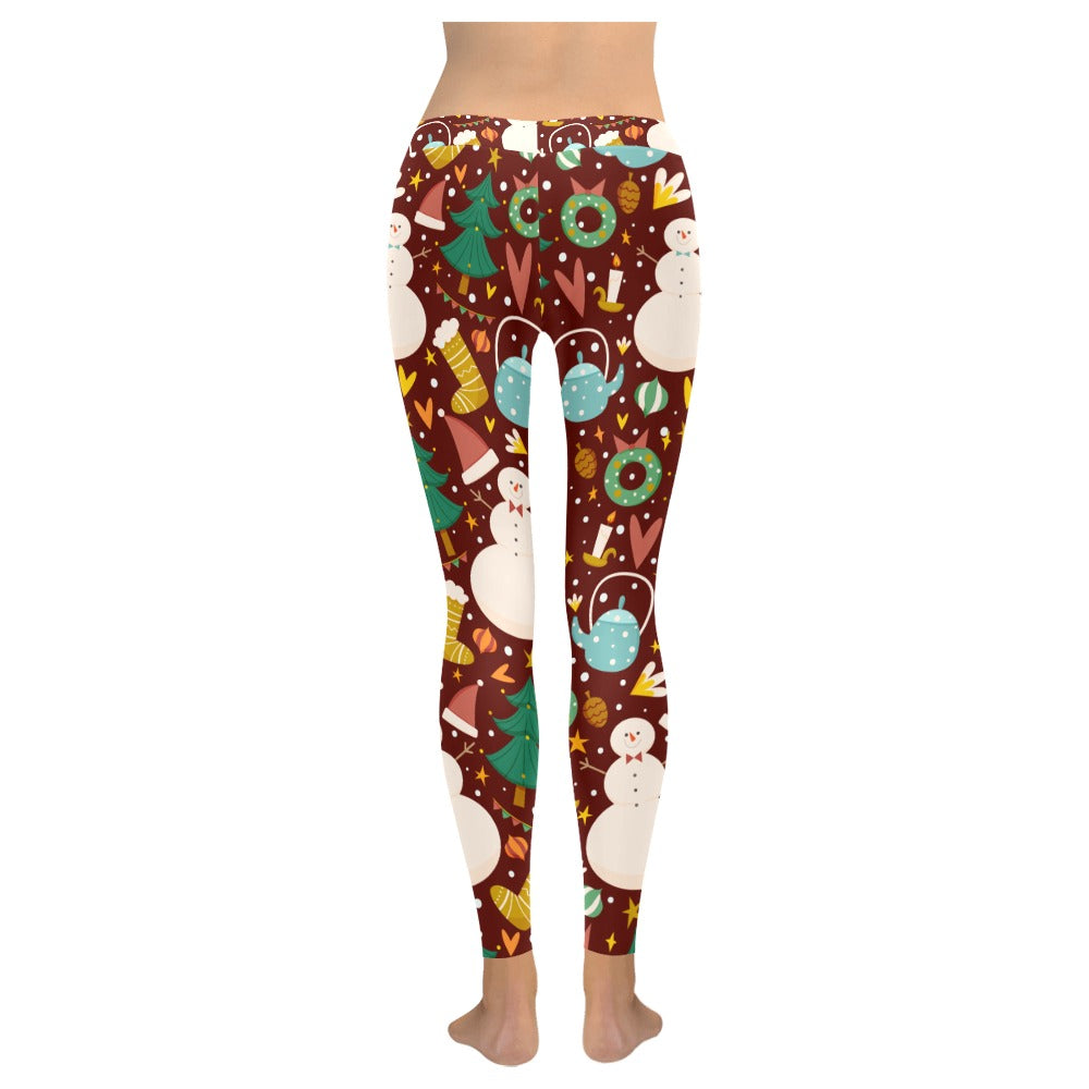 Festive Christmas Pattern Women's Low Rise Leggings