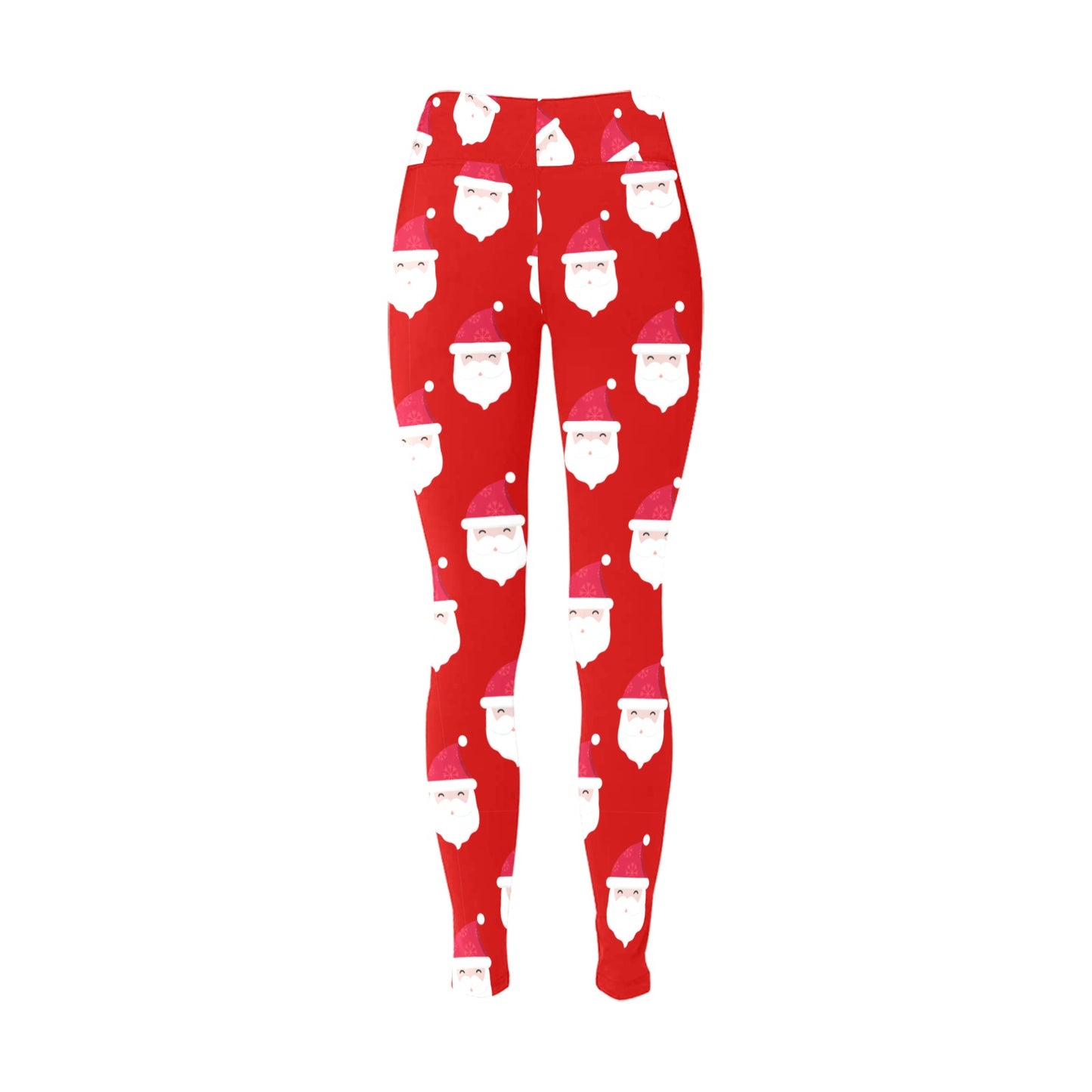 Red Santa Christmas Running Women's Workout Leggings