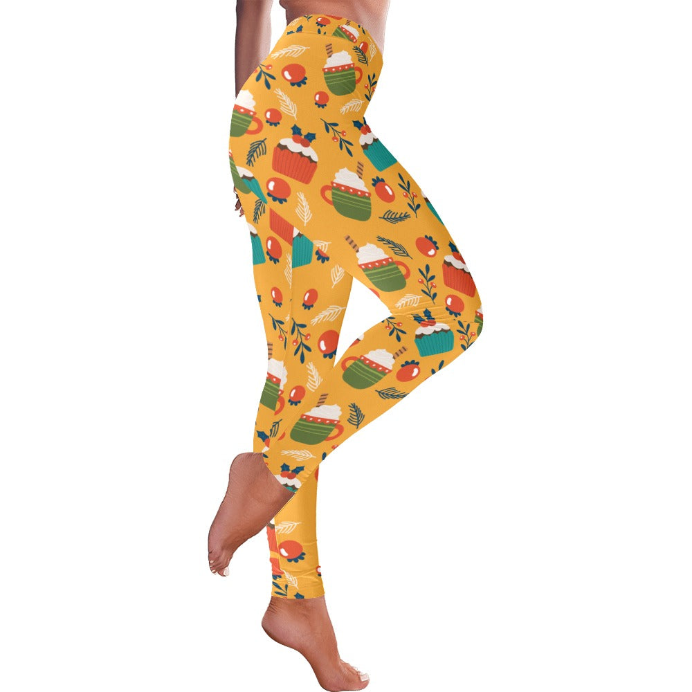 Christmas Cocoa & Cupcakes Women's Low Rise Leggings