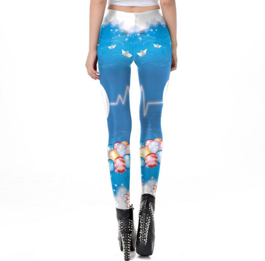 Christmas Elk Leggings for Women - Festive Leggings