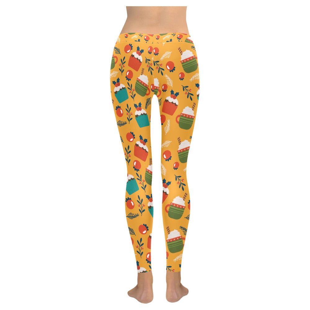 Christmas Cocoa & Cupcakes Women's Low Rise Leggings
