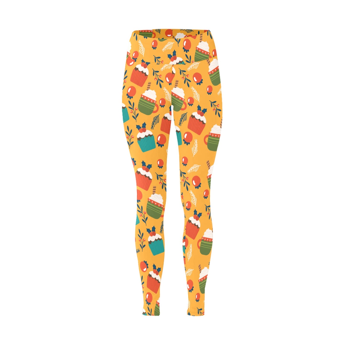 Cupcakes & Hot Cocoa Christmas Leggings