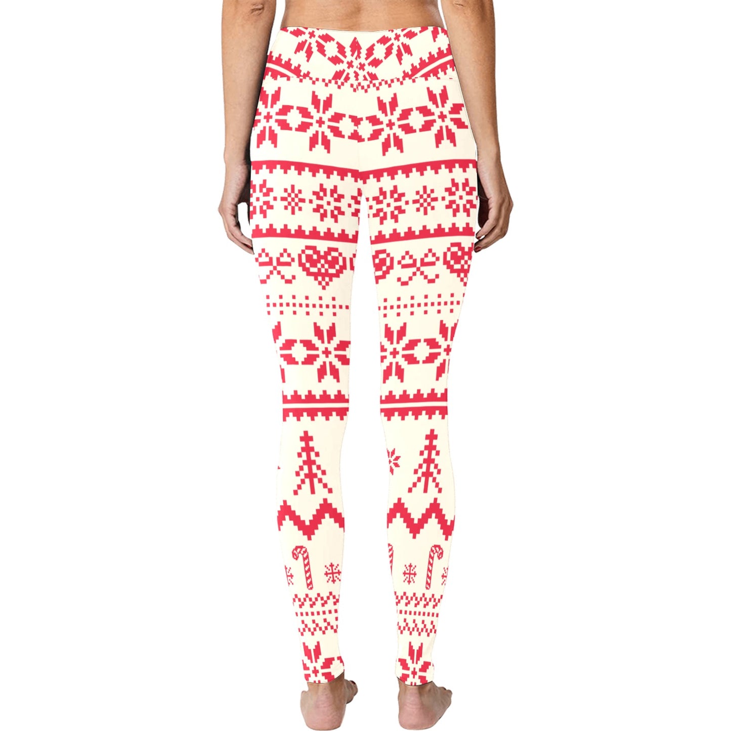 Quilted Pattern Christmas Running Women's Workout Leggings