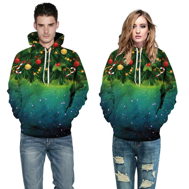 3D Christmas Tree Cosplay Hoodie for Men and Women