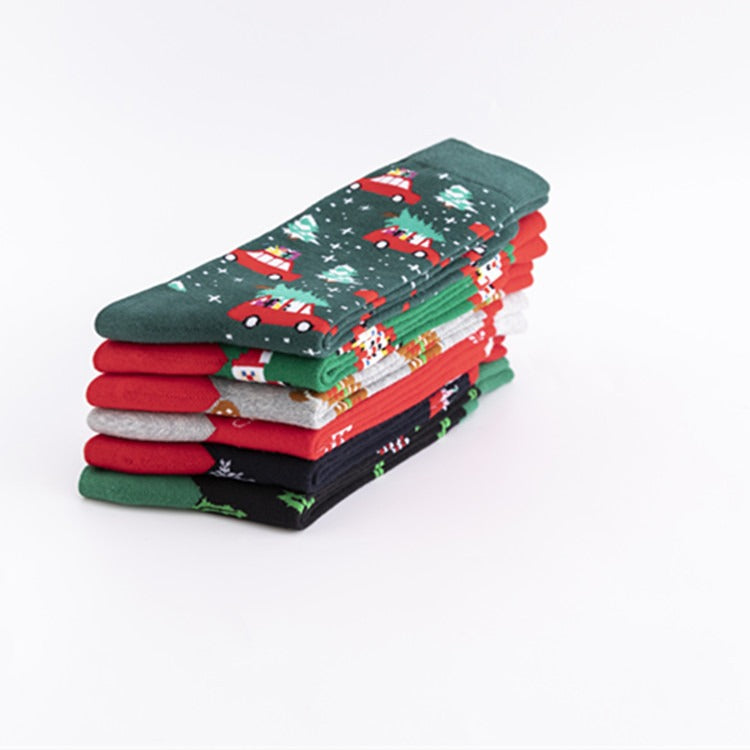 Colorful Christmas Cotton Socks for Men