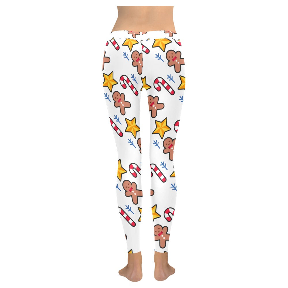 Festive Gingerbread Man & Candy Cane Women's Leggings