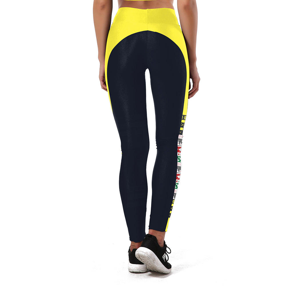 Christmas Sika Deer 3D Printed High Waist Leggings