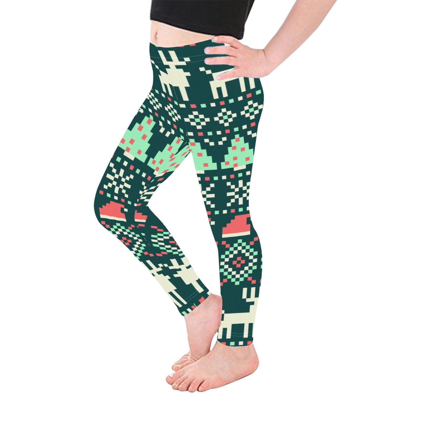 Festive Christmas All-Over Print Girls Leggings