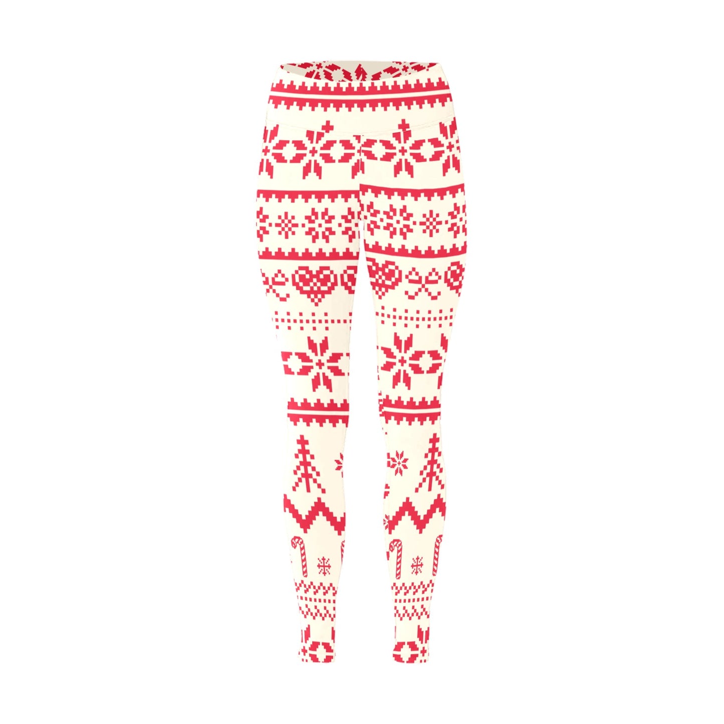 Quilted Pattern Christmas Running Women's Workout Leggings