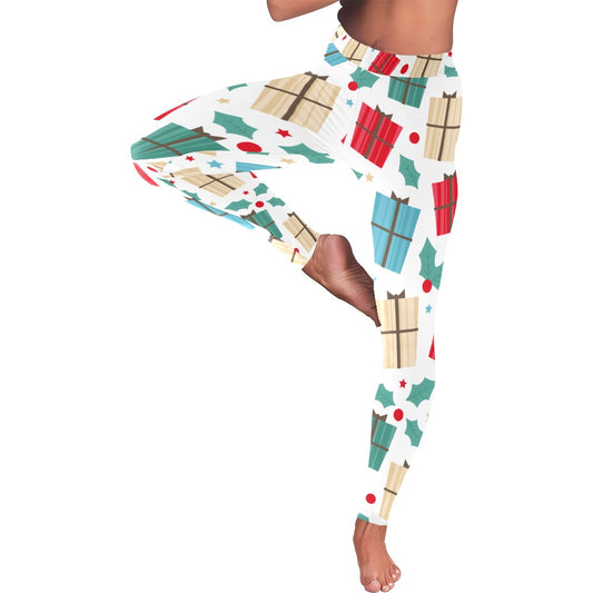 Festive Christmas All-Over Low Rise Leggings for Women