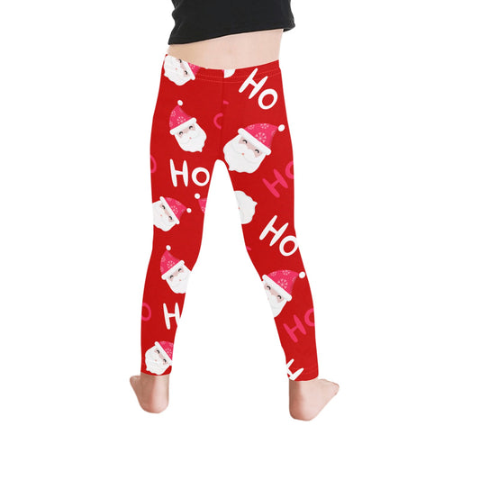 Festive Ho Ho Ho Christmas Leggings for Girls