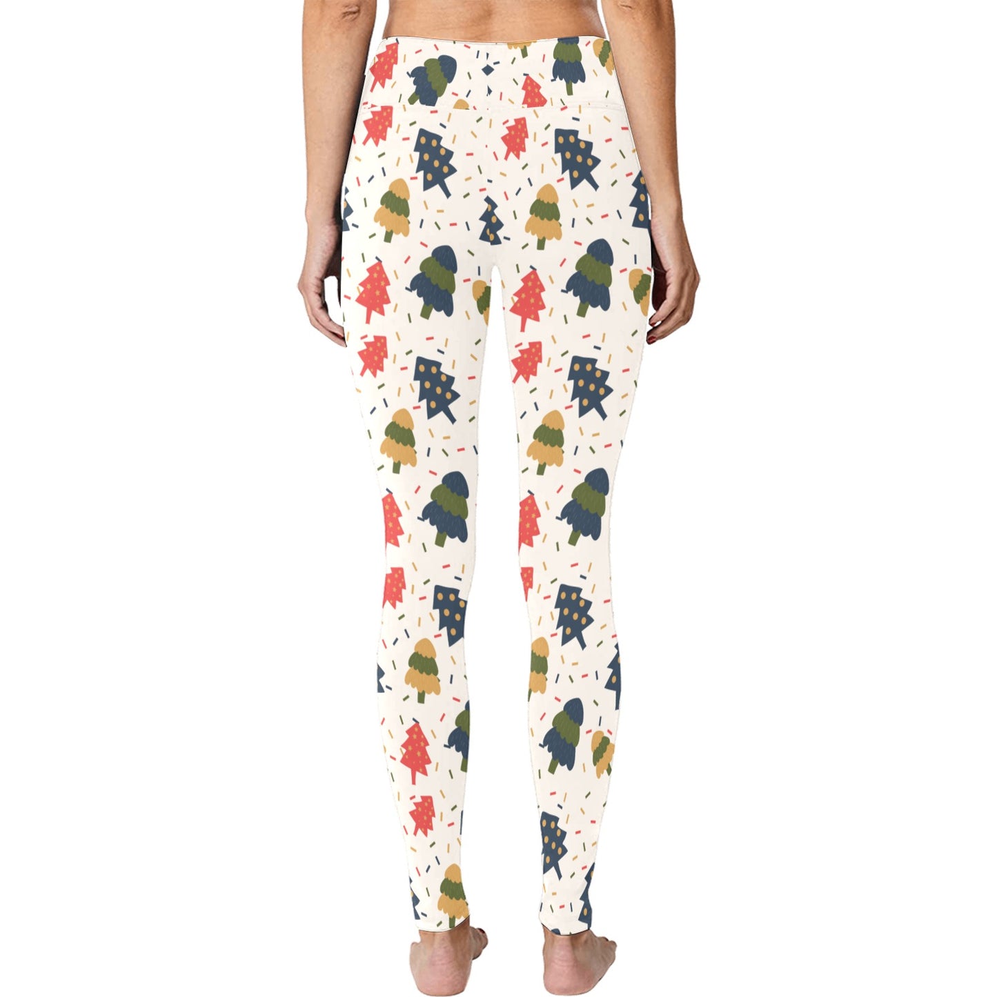 White Christmas Trees Women's Workout Leggings