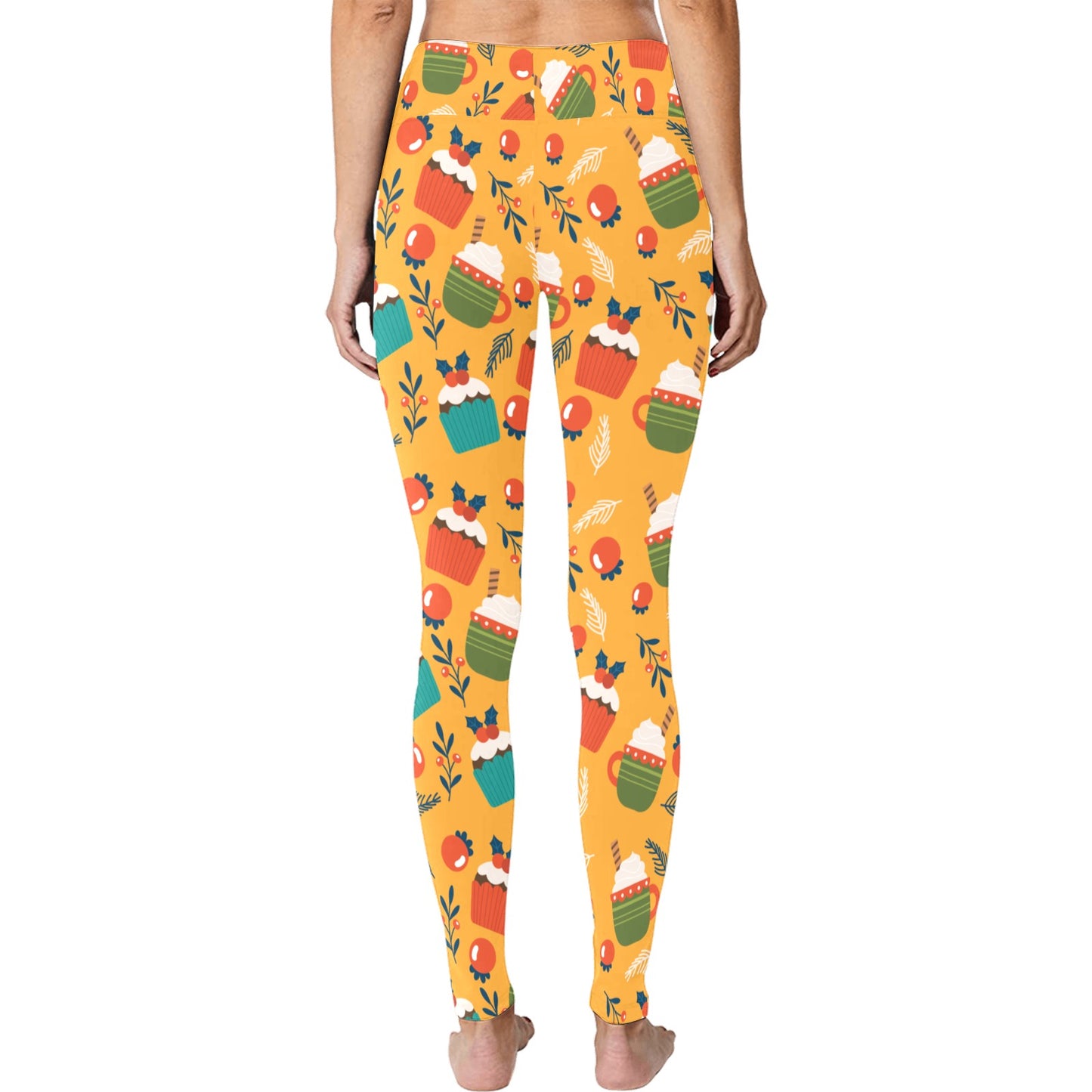 Cupcakes & Hot Cocoa Christmas Leggings