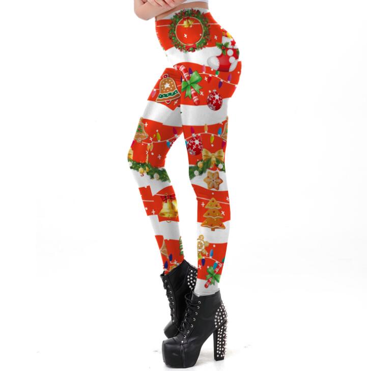 Festive Snowflake Tree Leggings for Women