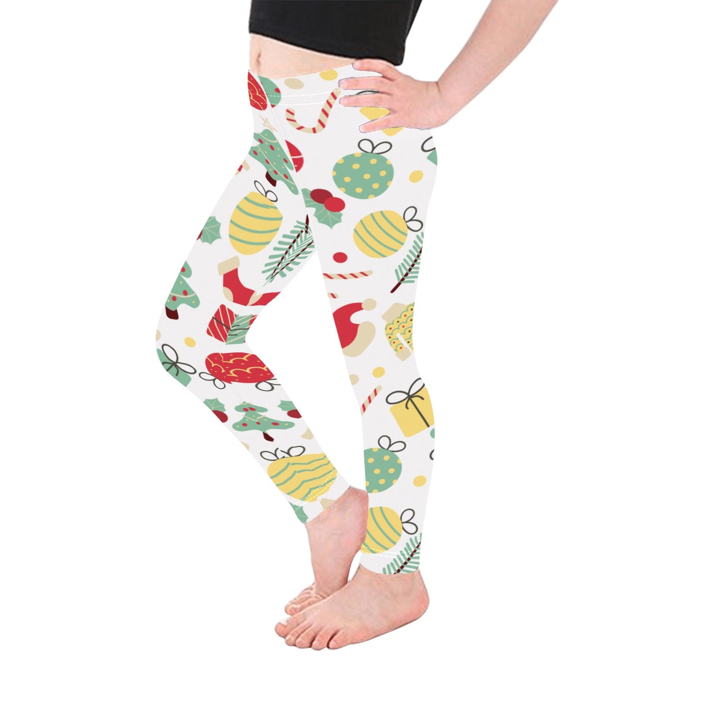 Festive Christmas All-Over Print Girls Leggings