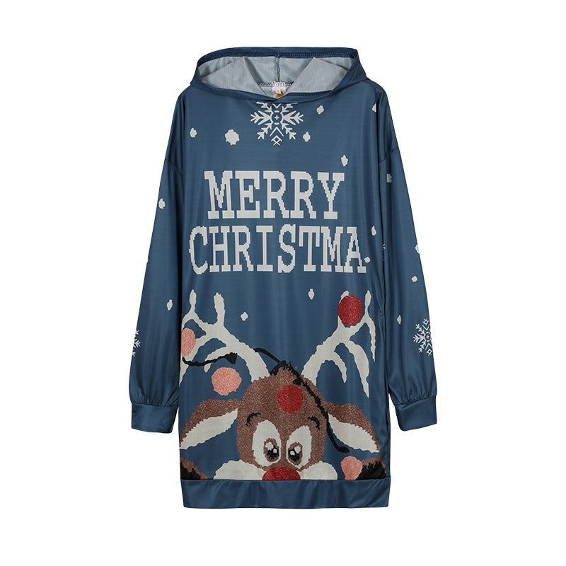 Cozy Christmas Long Sleeve Sweater Dress for Women