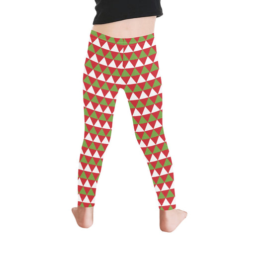 Christmas Triangles All-Over Print Girls Leggings