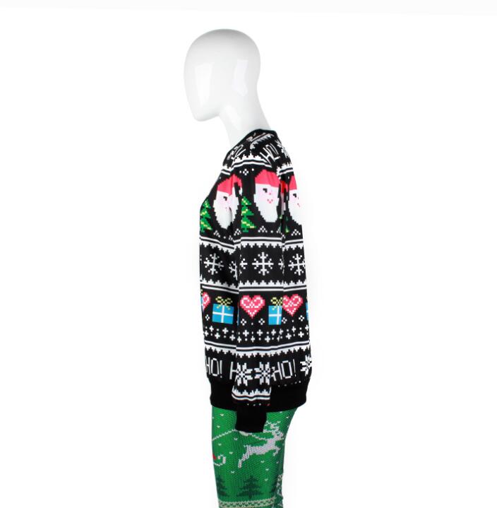 Playful 3D Printed Ugly Christmas Hoodie