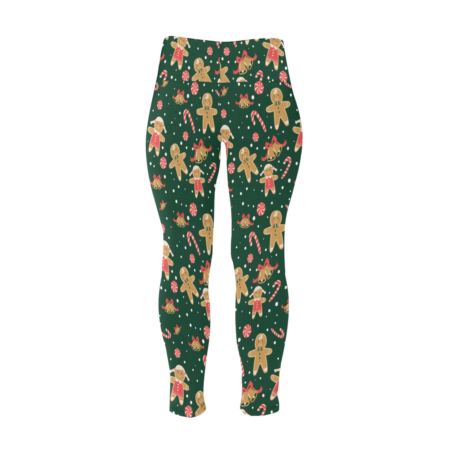 Christmas Gingerbread Family Plus Size High Waist Leggings