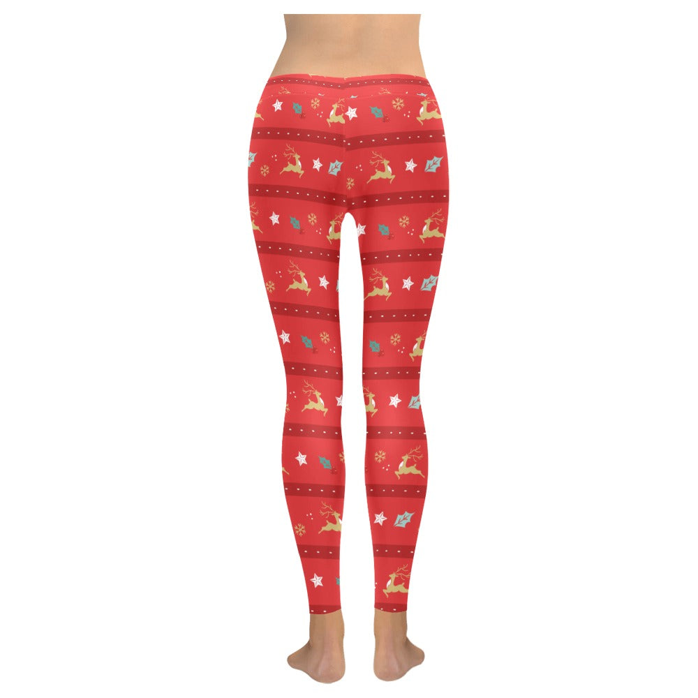 Christmas Reindeer Women's All-Over Low Rise Leggings