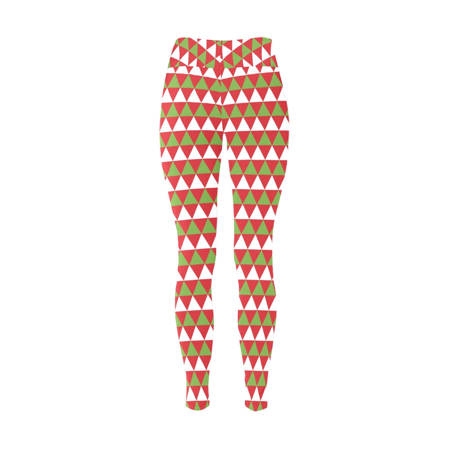 Red Green White Christmas Running Women's Workout Leggings