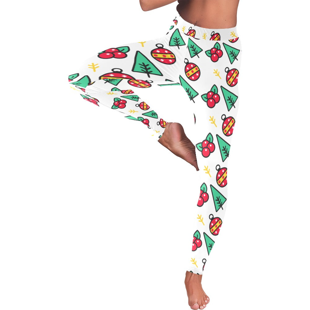 Christmas Trees & Berries Women's All-Over Low Rise Leggings
