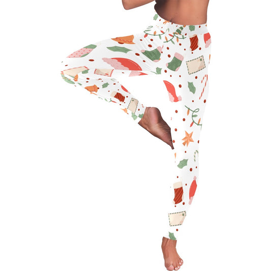 Festive Christmas All-Over Low Rise Leggings for Women