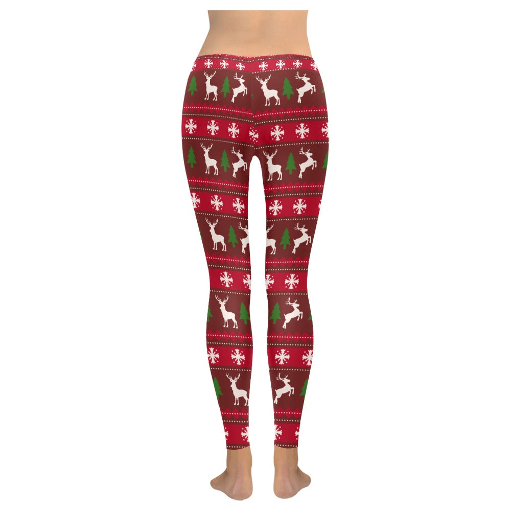 Christmas Reindeer Women's All-Over Low Rise Leggings