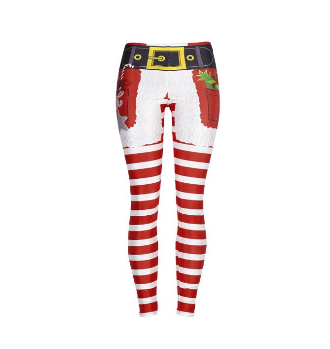 Festive Stripe Tribal Christmas Leggings for Women