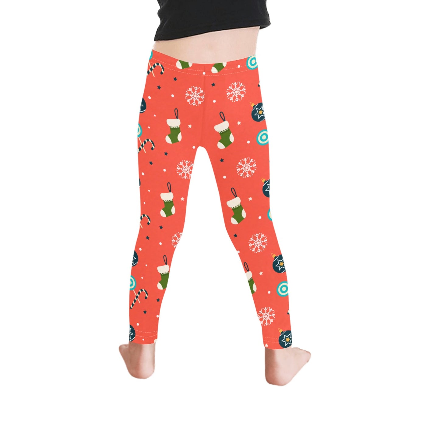 Candy Snowflake Christmas Leggings for Girls