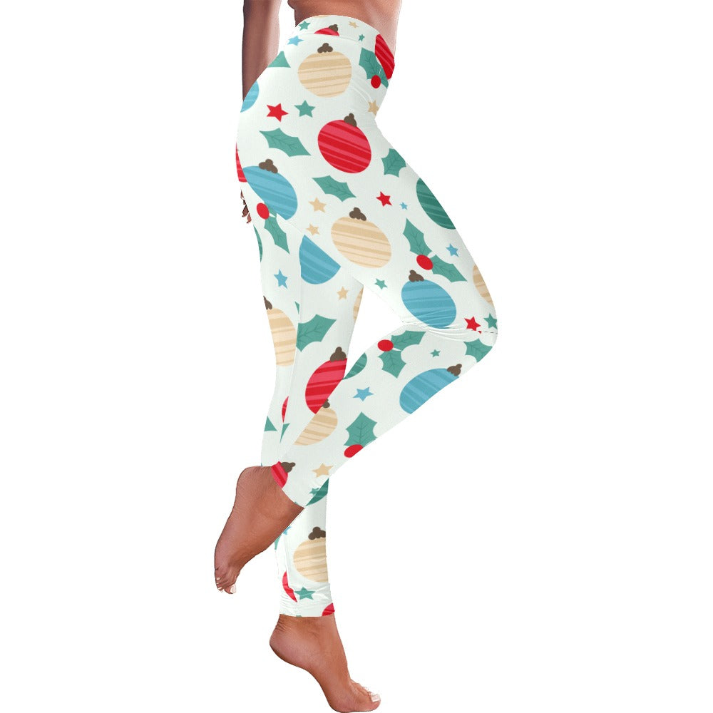 Festive Christmas All-Over Low Rise Leggings for Women