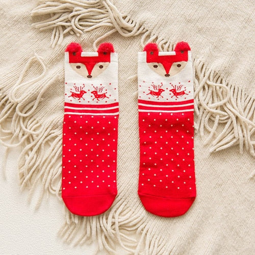 Festive Christmas Socks for Women - Cozy Winter Gift