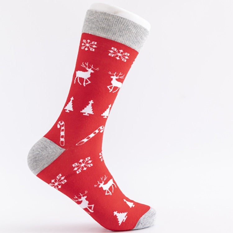 Colorful Christmas Cotton Socks for Men