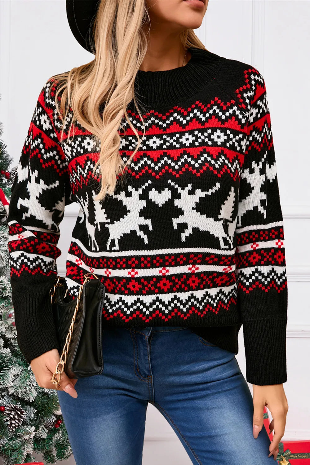 Angel Wings Reindeer Sweater