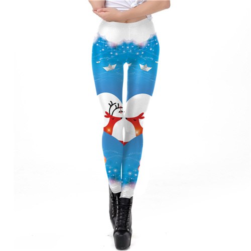 Christmas Elk Leggings for Women - Festive Leggings