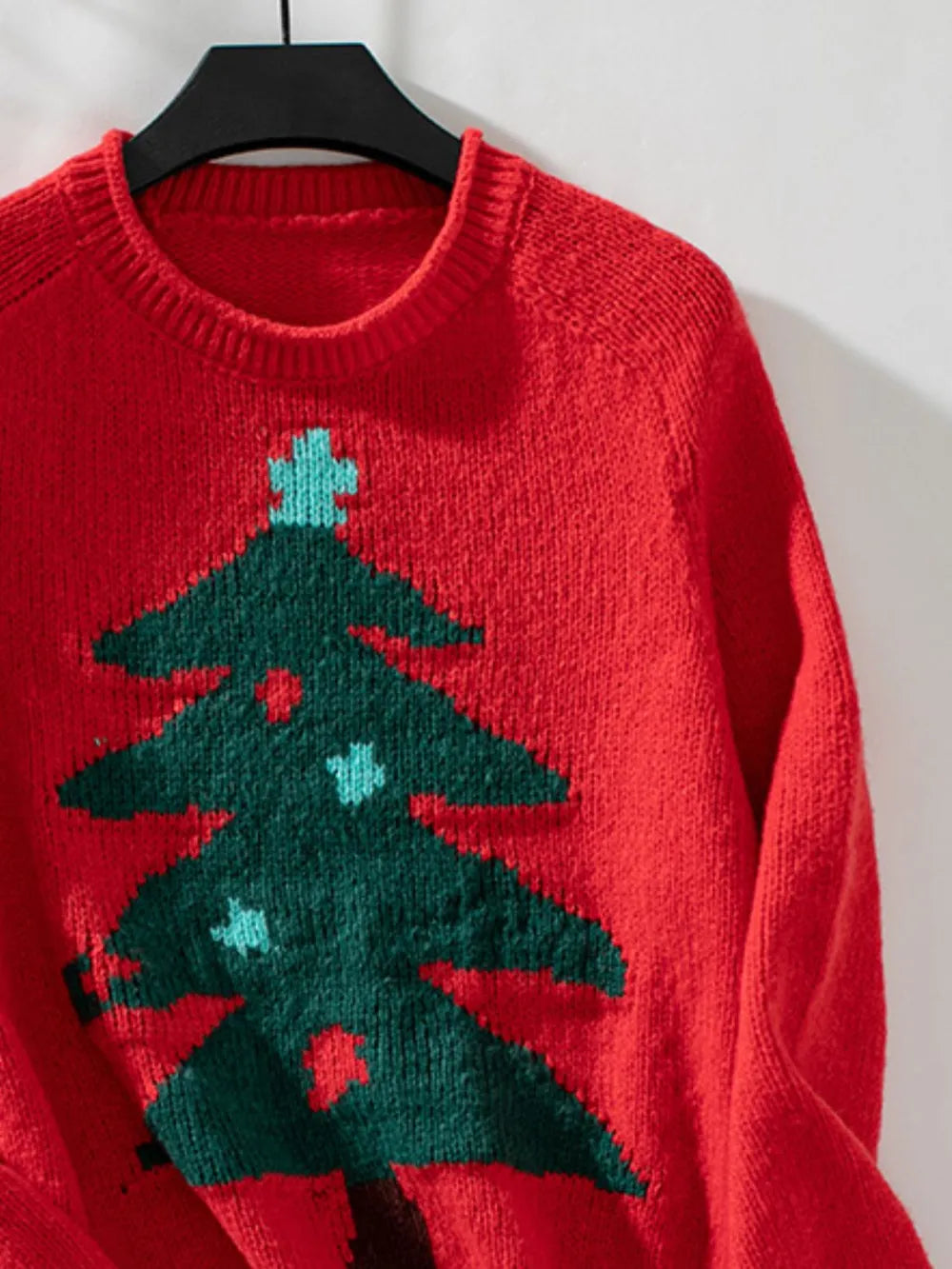 Festive Christmas Tree Raglan Sleeve Sweater