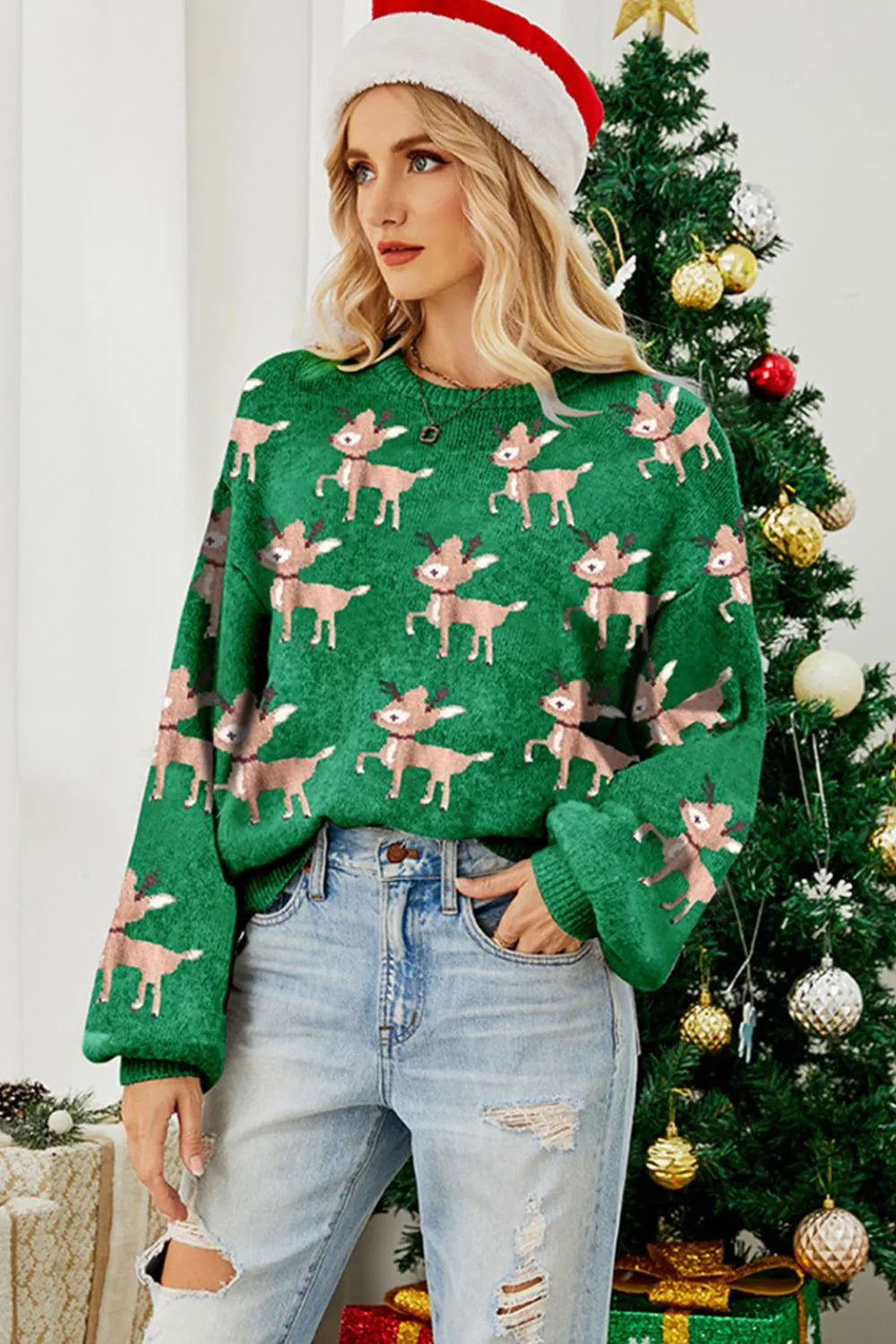 Cozy Christmas Sweater - Cute Knitted Pullover